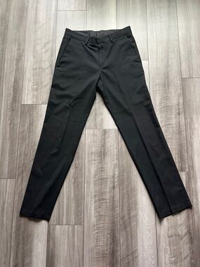 Kenneth Cole Reaction Black Flat-Front Dress Pants
